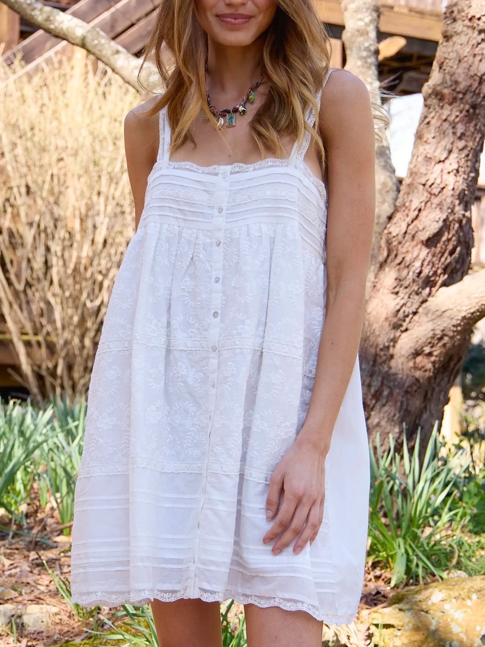 NWT Natural Life Daria Cotton Lace Mini Dress XL